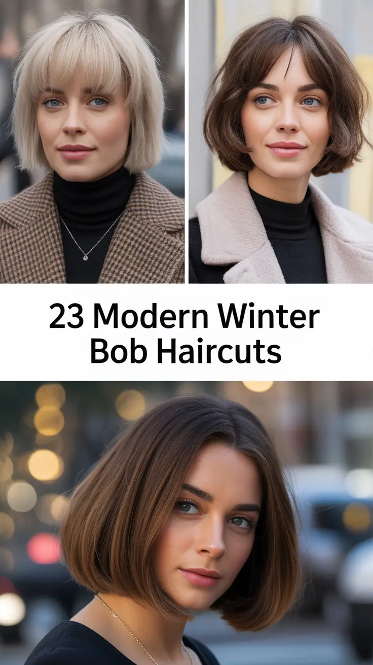 Modern Winter Bob Haircuts 2025–2026: Chic Short Styles and Cozy Color Ideas for the Season