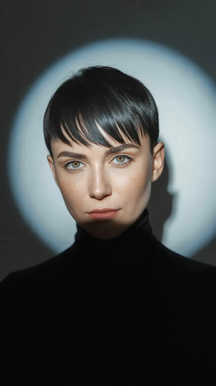 winter pixie haircuts Raven Sleek Micro Pixie
