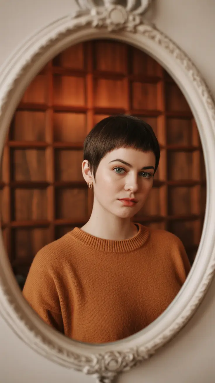 winter pixie haircut 2026 Amber Sleek Micro Pixie