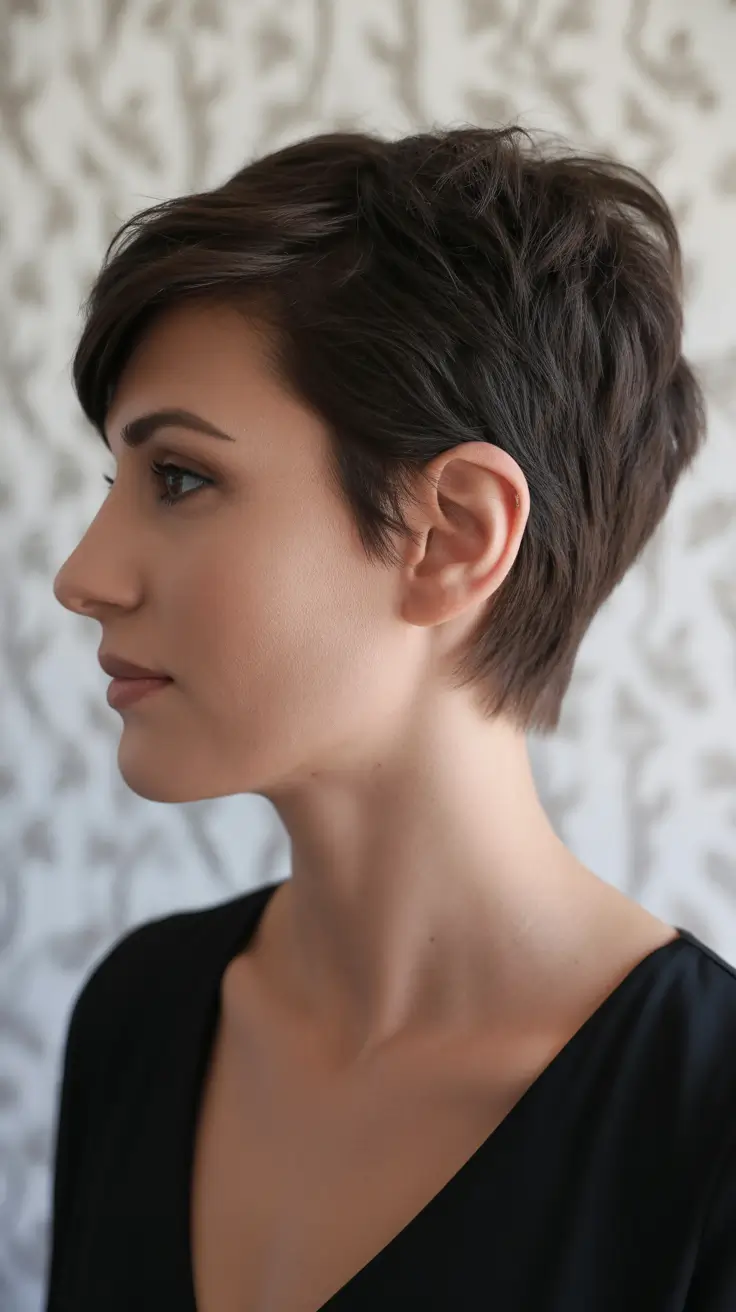 pixie bob haircut winter Minimalist Side-Swept Pixie Bob