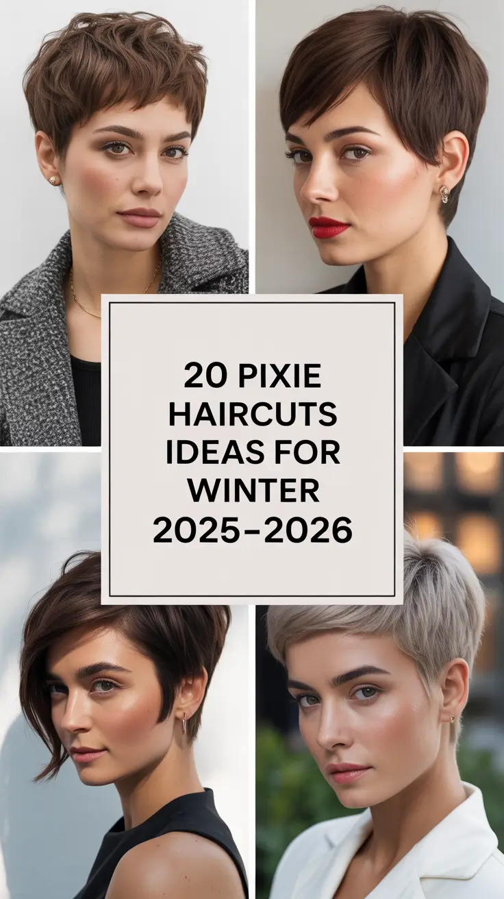 Pixie Haircuts Ideas for Winter 2025–2026: 20 Stunning Looks to Warm Up Cold Days