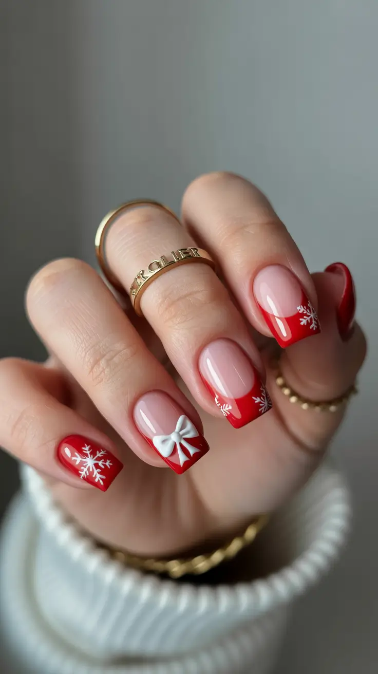 red winter nails ideas 2025-2026 Gifted Grace