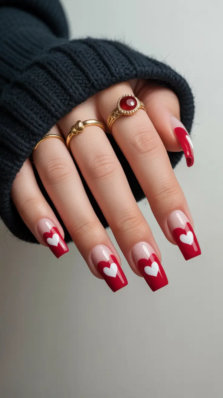 red winter nails ideas 2025-2026 Sweetheart Season