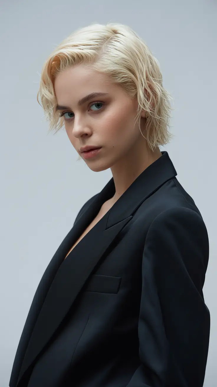 short winter haircuts 2025 - 2026 Modern Wet-Look Crop