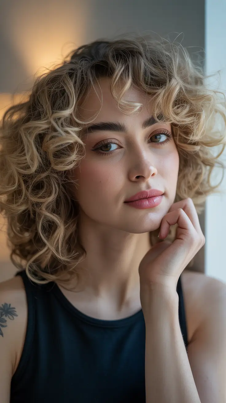 short winter haircuts 2025 - 2026 Curly Winter Shag