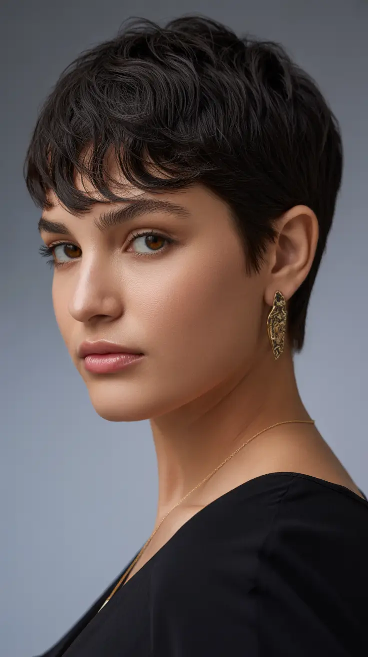 short winter haircuts 2025 - 2026 Modern Textured Pixie