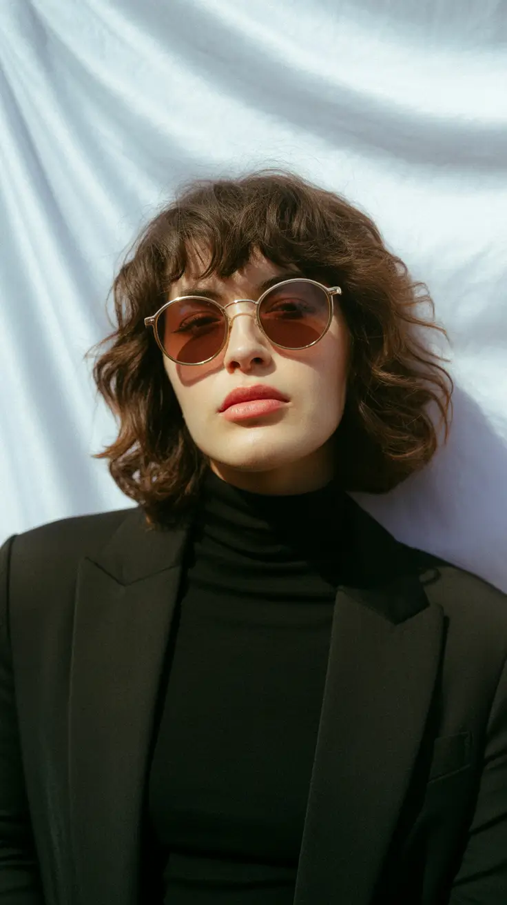 short winter haircuts 2025 - 2026 Shaggy Winter Layers