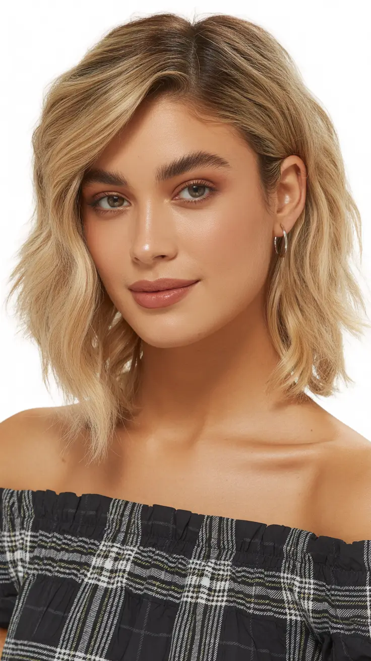 short winter haircuts 2025 - 2026 Golden Wavy Bob