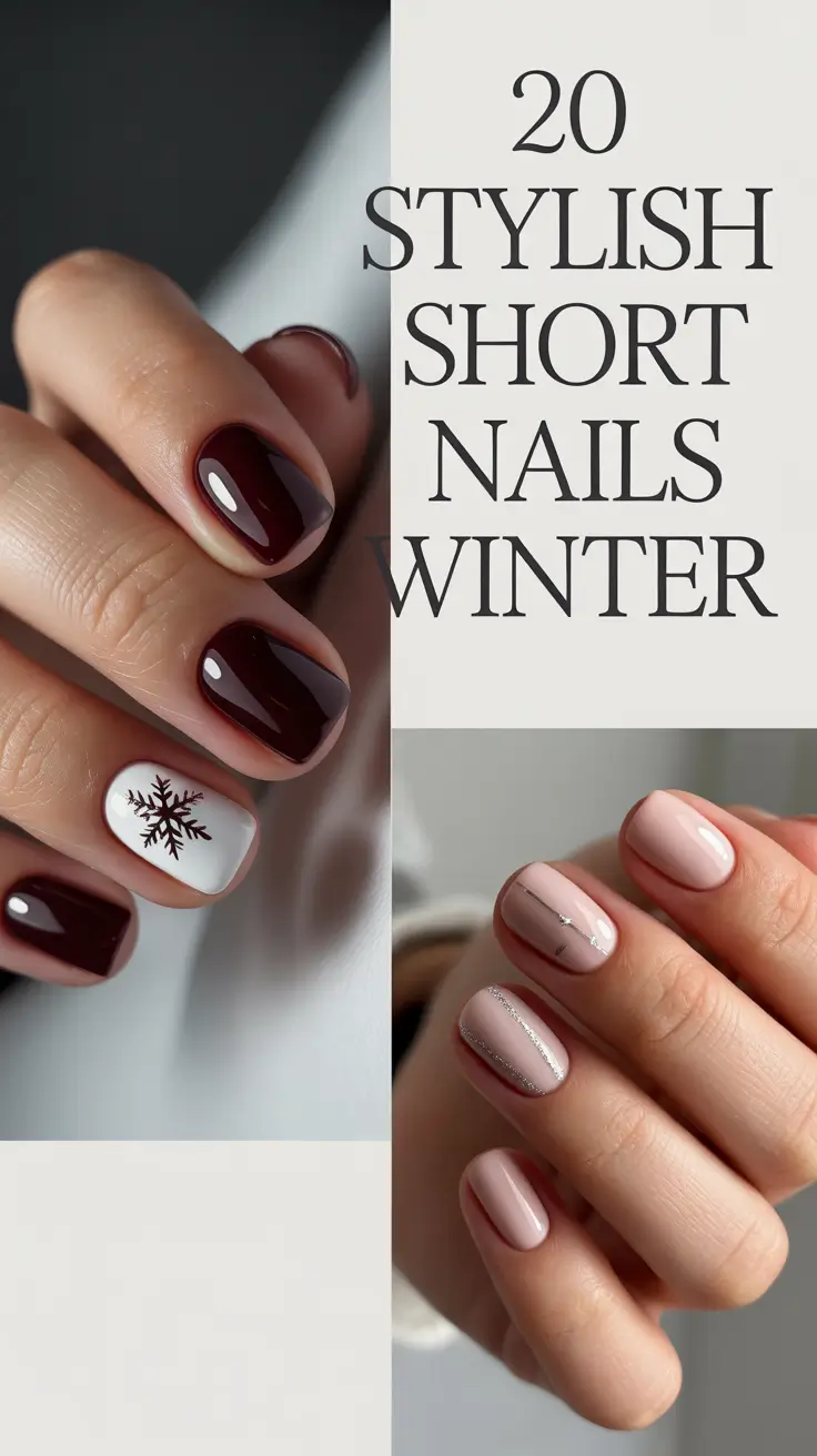 Stylish Short Nails Winter 2025–2026: Cute Christmas & Colorful Design Ideas