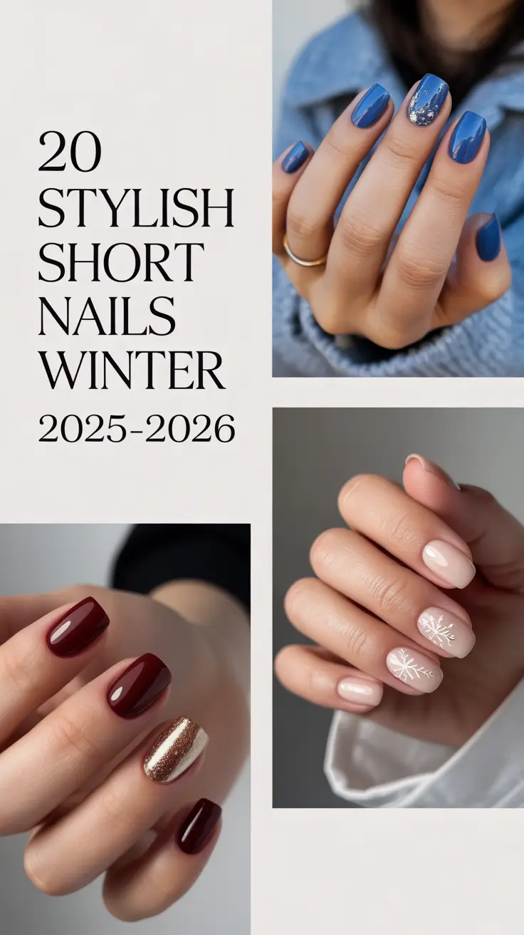 Stylish Short Nails Winter 2025–2026: Cute Christmas & Colorful Design Ideas