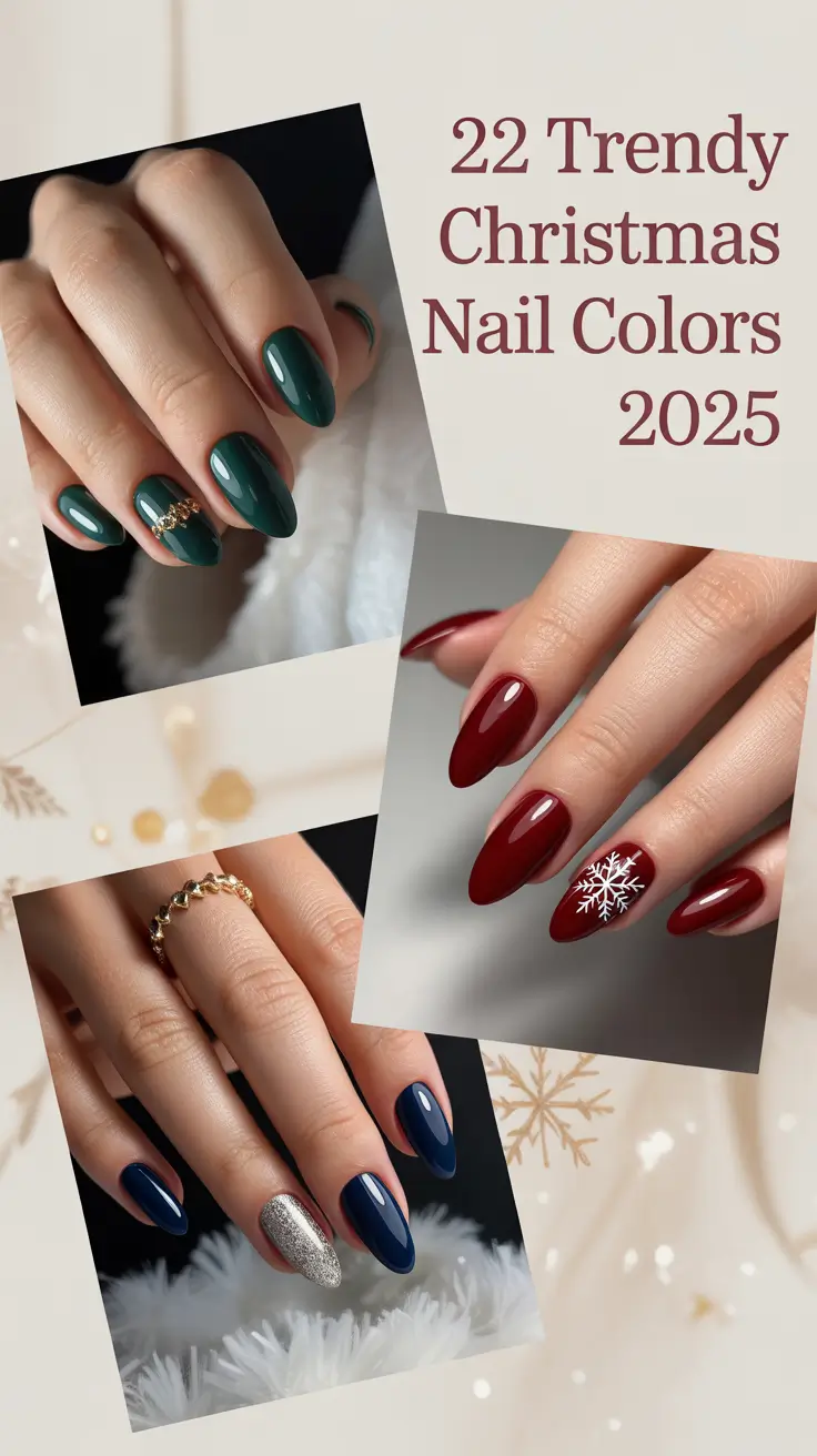 Trendy Christmas Nail Colors 2025: Festive, Chic & Easy Winter Gel Ideas