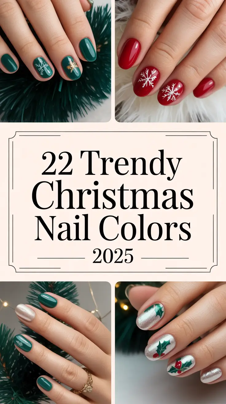Trendy Christmas Nail Colors 2025: Festive, Chic & Easy Winter Gel Ideas