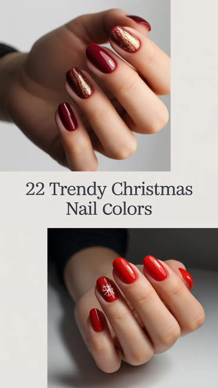 Trendy Christmas Nail Colors 2025: Festive, Chic & Easy Winter Gel Ideas