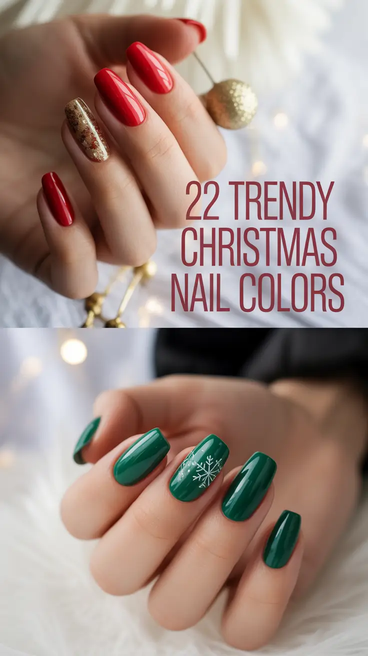 Trendy Christmas Nail Colors 2025: Festive, Chic & Easy Winter Gel Ideas