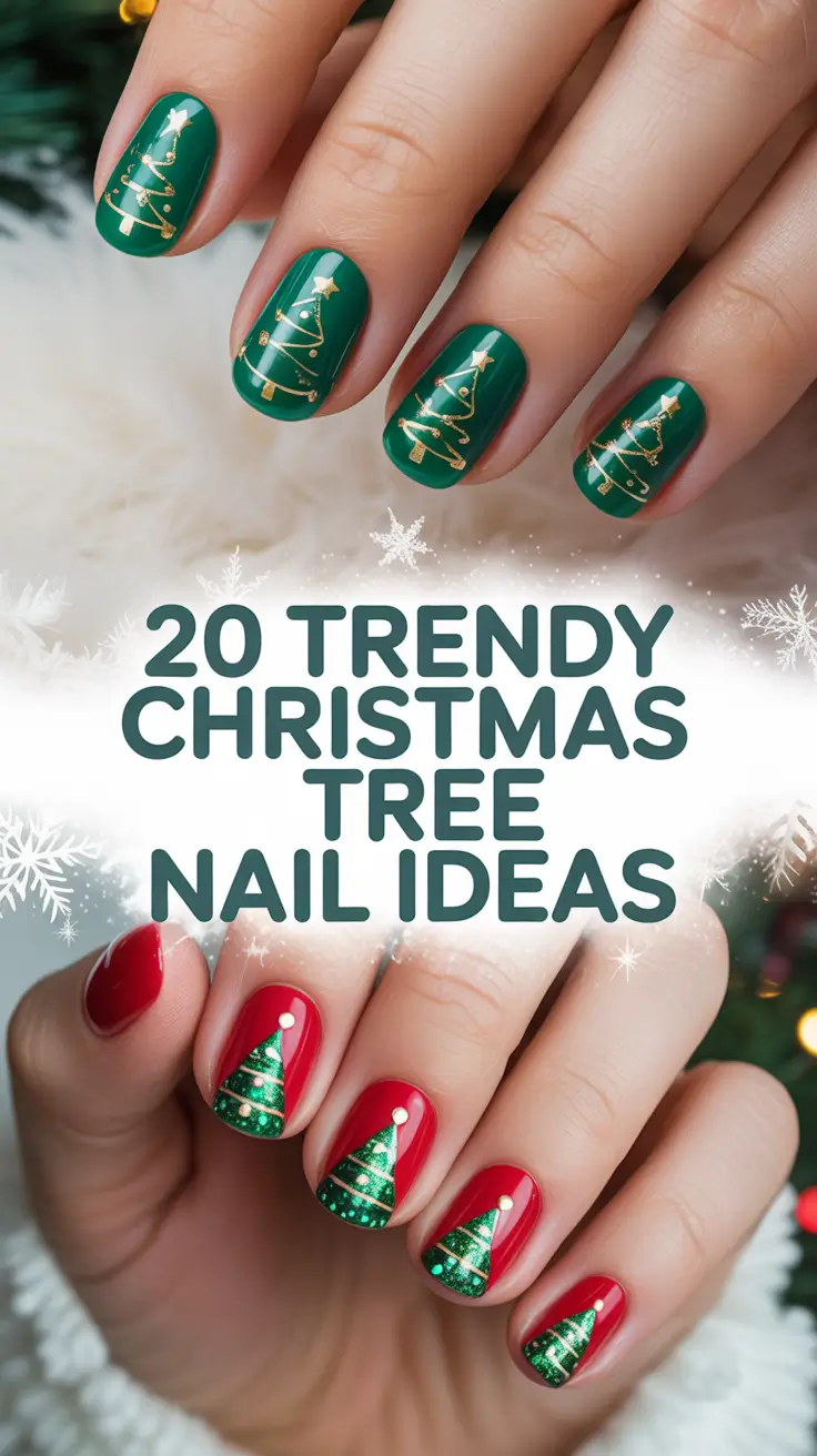 Trendy Christmas Tree Nail Ideas 2025: Cute, Easy, and Festive Red & Green Designs You’ll Love