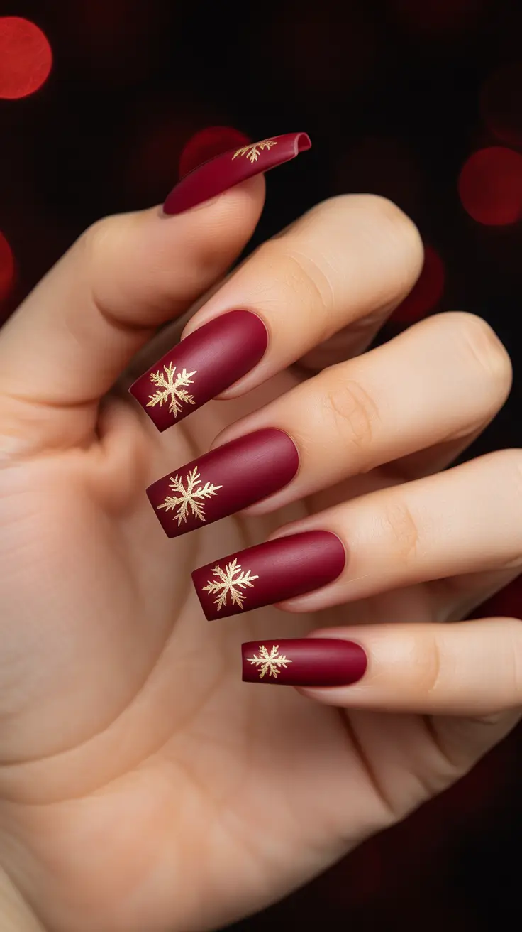Trendy Classy Winter Nail Ideas 2025-2026 Velvet Burgundy Magic