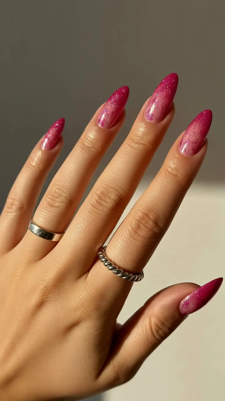 Trendy Classy Winter Nail Ideas 2025-2026 Magenta Mist