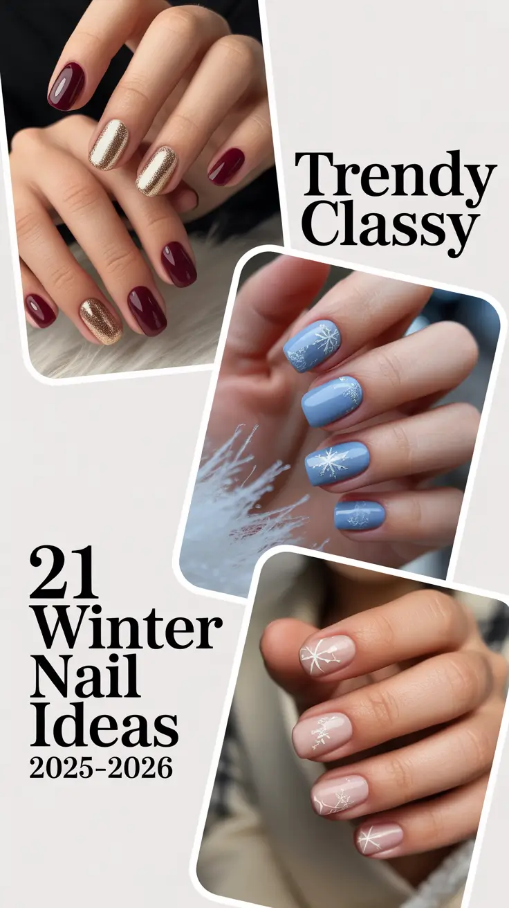 Trendy Classy Winter Nail Ideas 2025–2026: Simple, Chic & Cozy Designs for the Cold Season