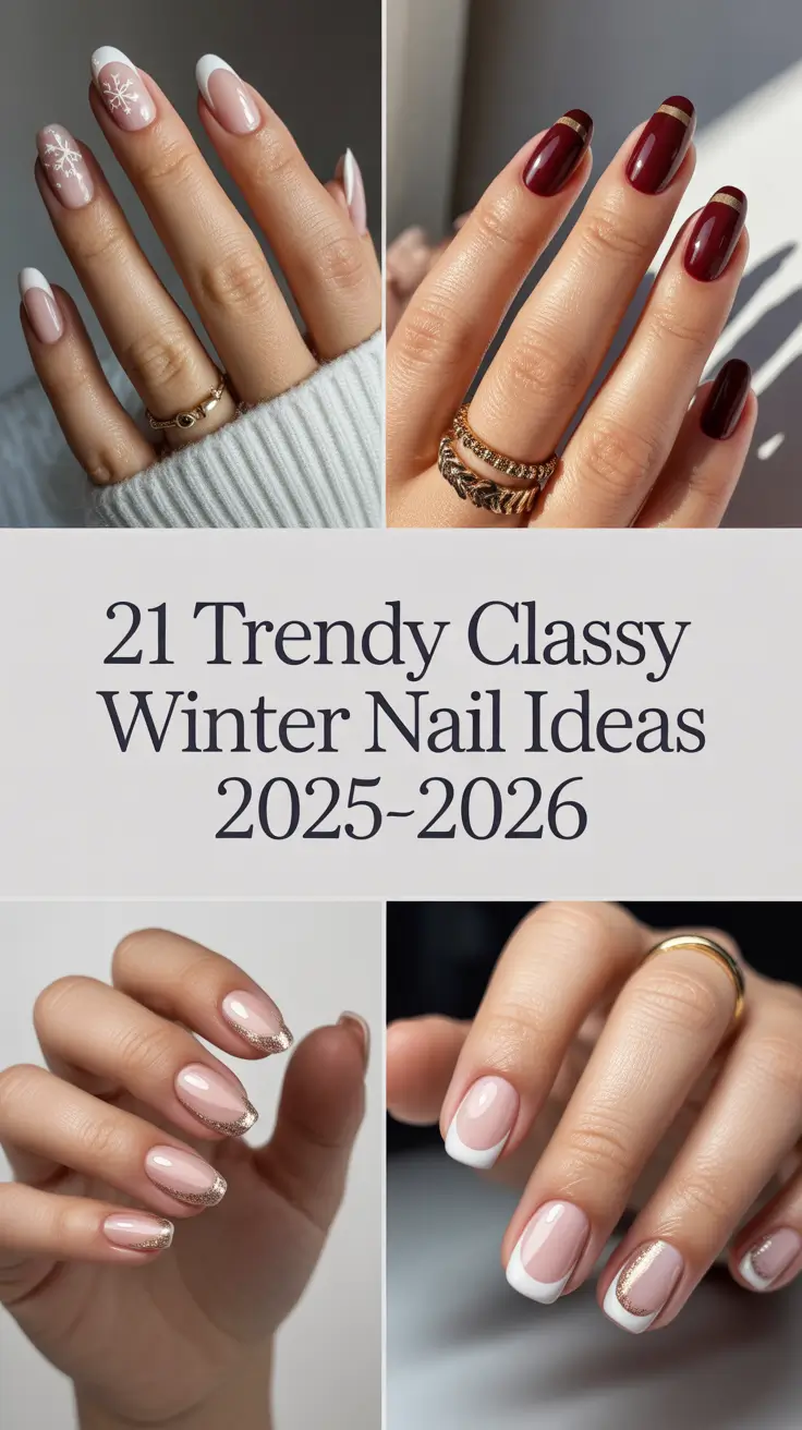 Trendy Classy Winter Nail Ideas 2025–2026: Simple, Chic & Cozy Designs for the Cold Season