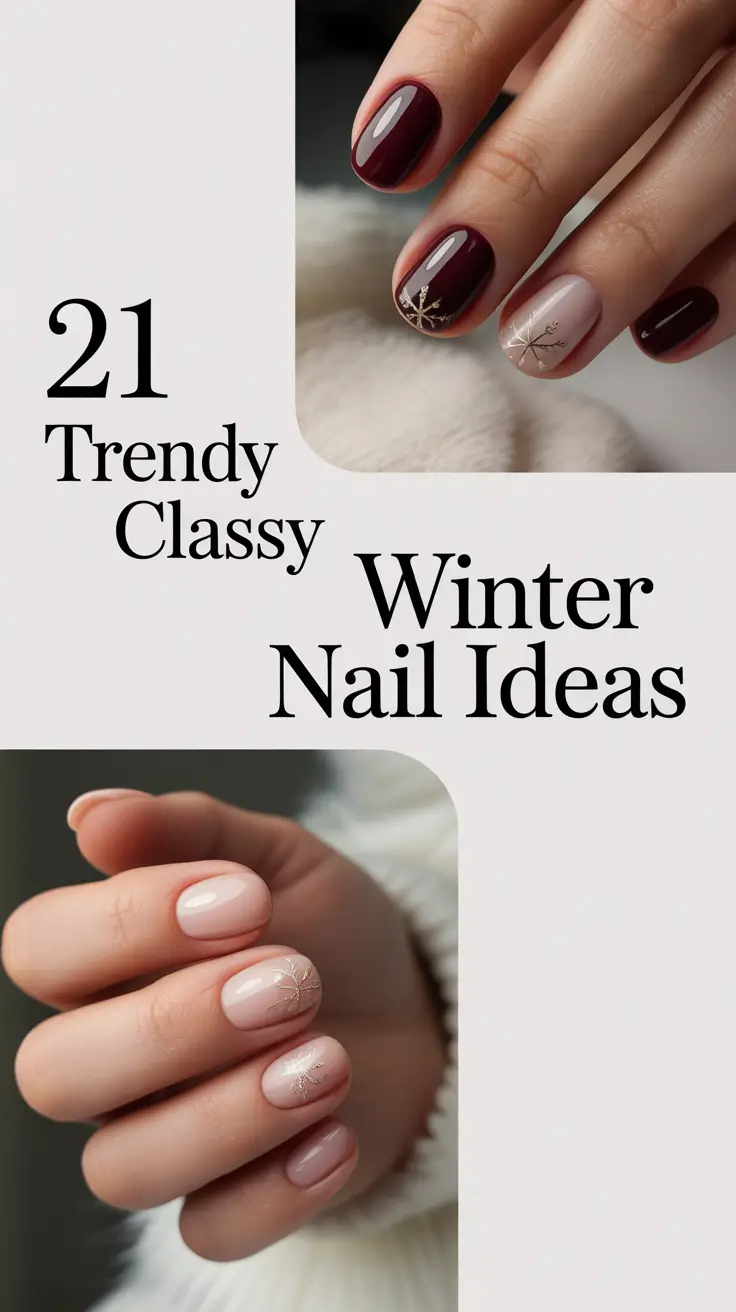 Trendy Classy Winter Nail Ideas 2025–2026: Simple, Chic & Cozy Designs for the Cold Season