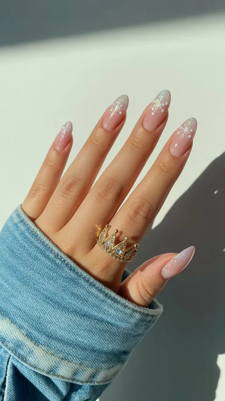 winter french tip nails classy 2025