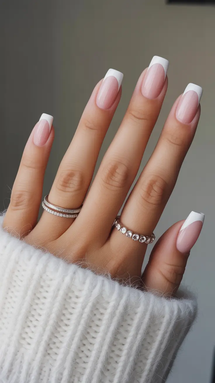 Trendy Winter Nail Colors 2025–2026 Soft French Perfection