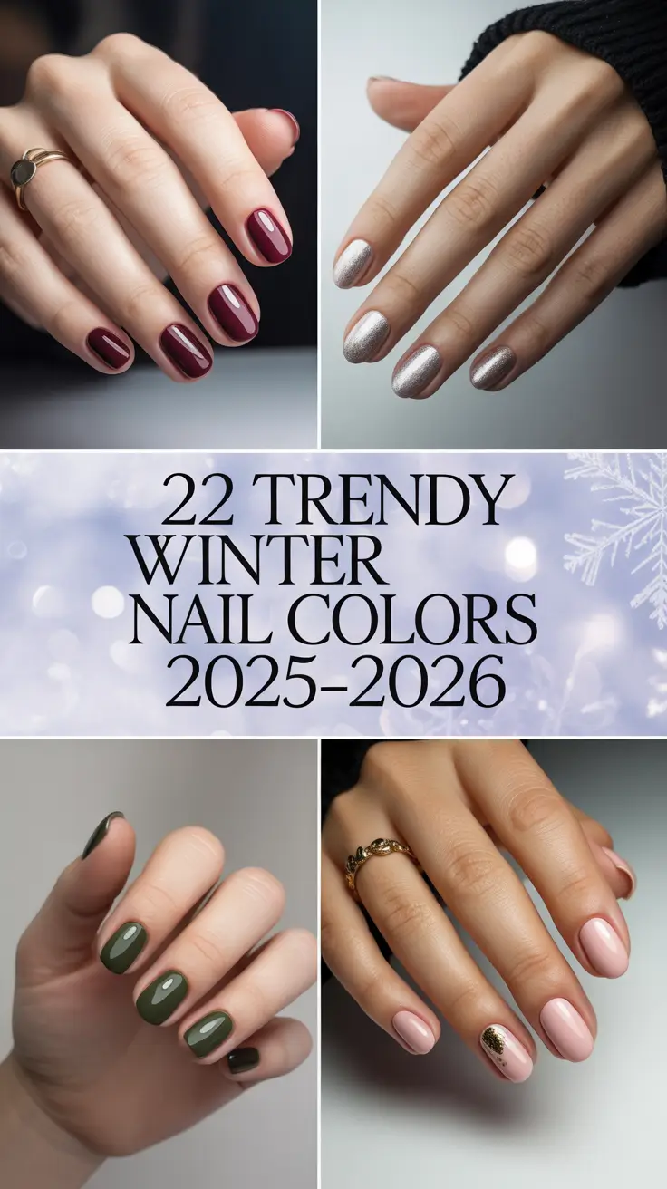 Trendy Winter Nail Colors 2025–2026: Elegant Gel and Acrylic Designs to Try This Season