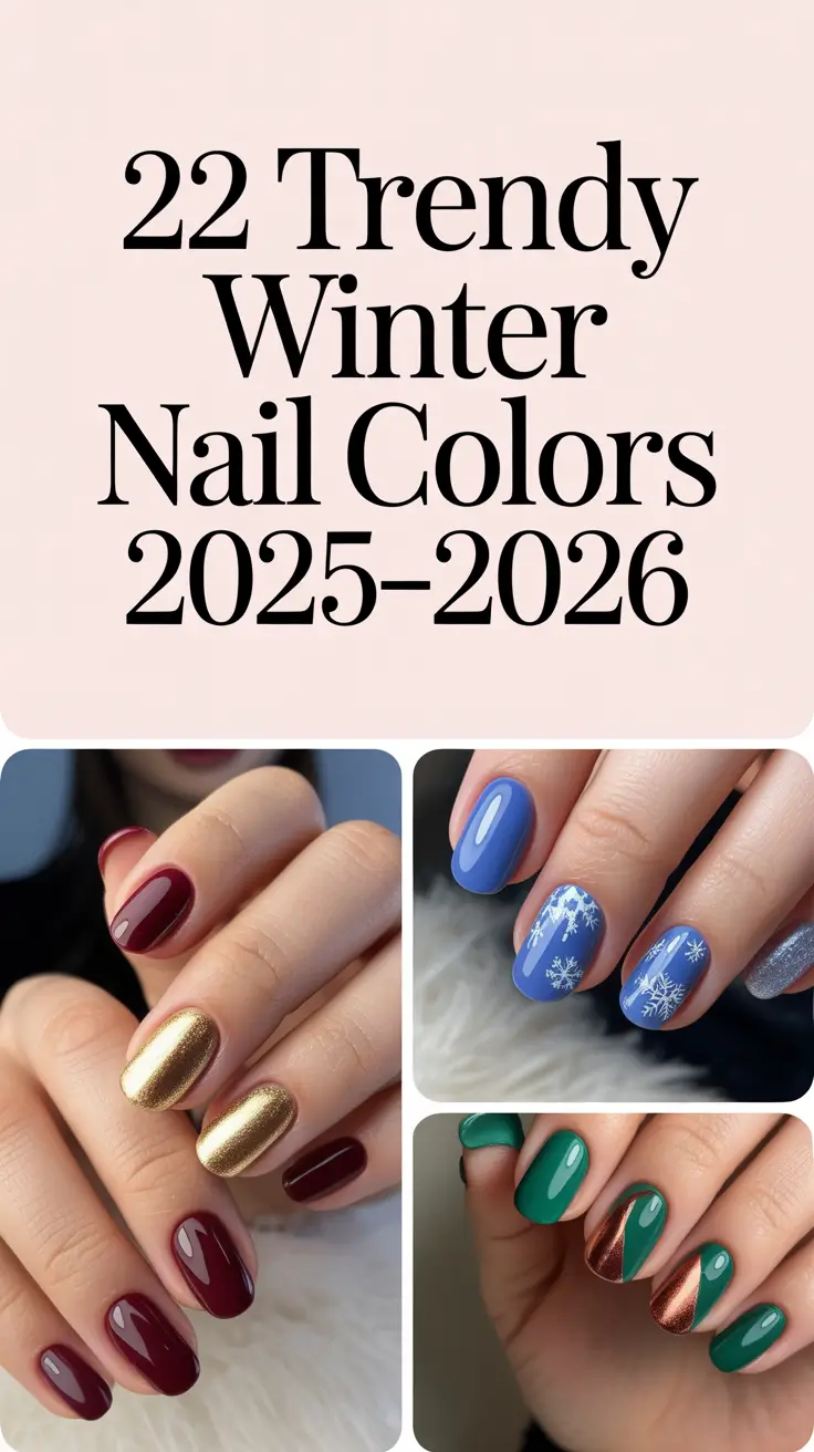 Trendy Winter Nail Colors 2025–2026: Elegant Gel and Acrylic Designs to Try This Season
