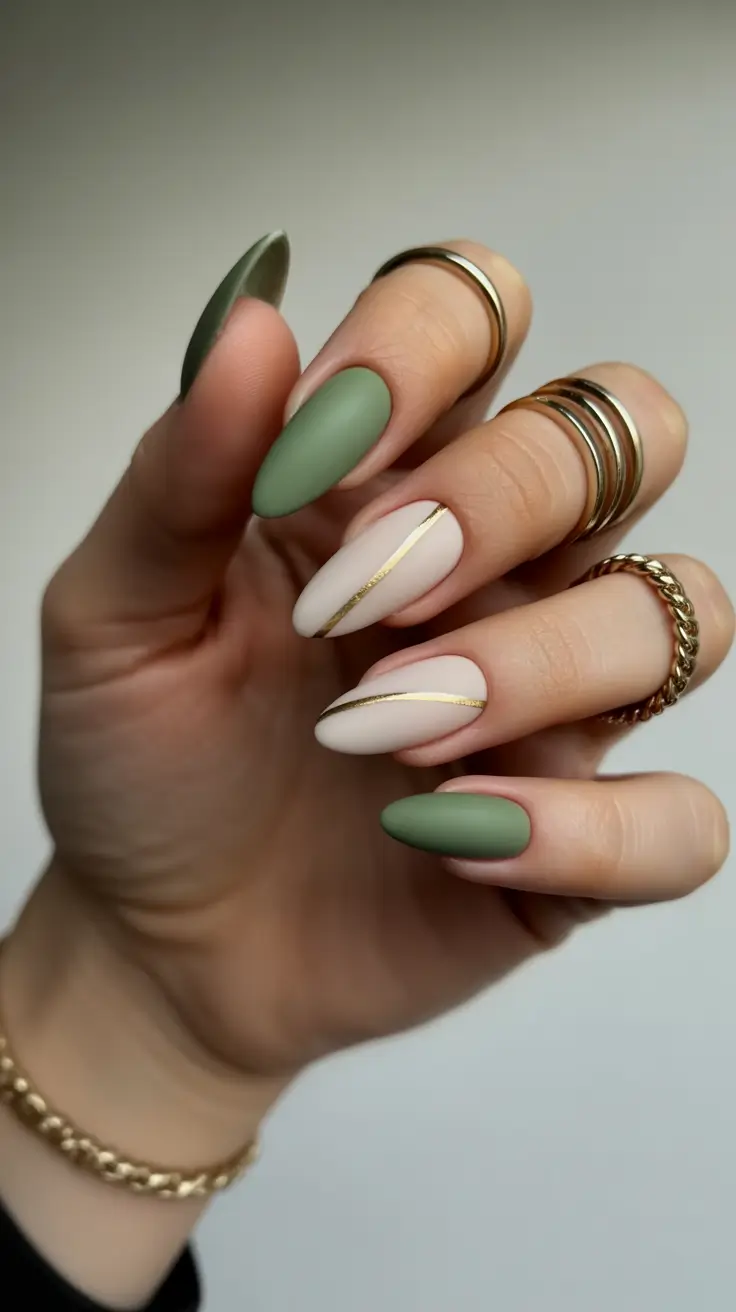 Trendy Winter Nail Designs & Colors 2025–2026 Matte Sage Sophistication