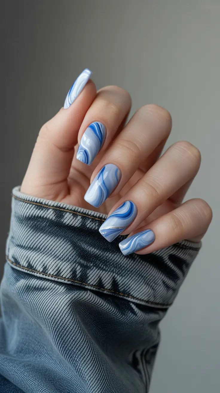 Trendy Winter Nail Designs & Colors 2025–2026 Soft Marble Serenity