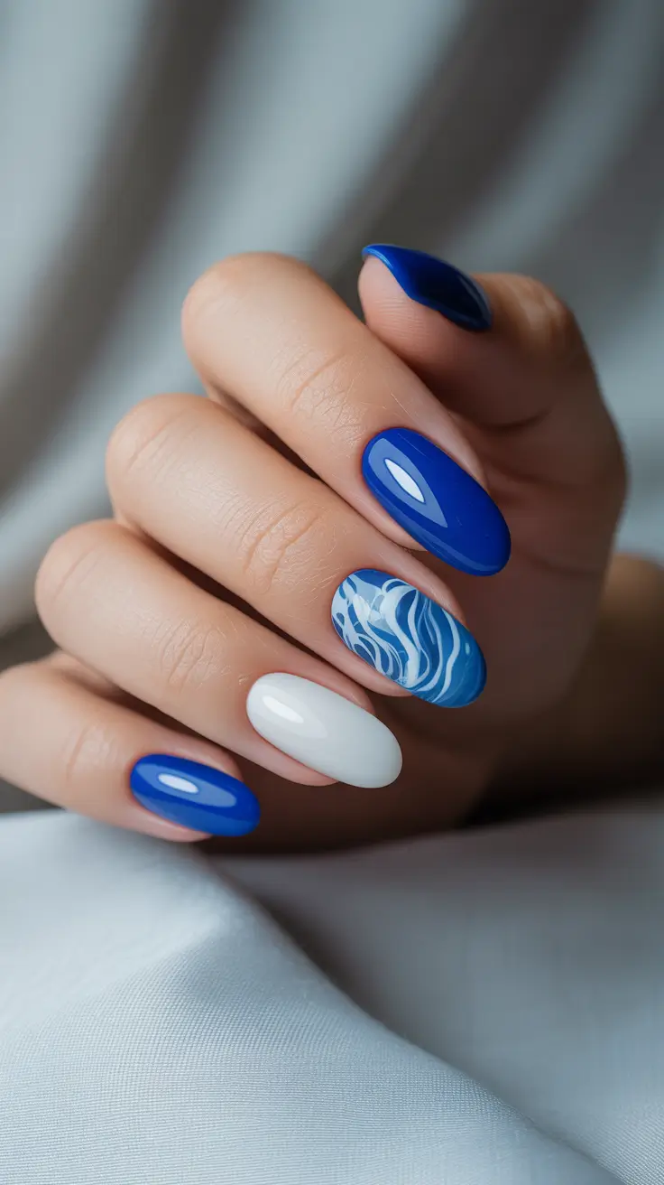 Trendy Winter Nail Designs & Colors 2025–2026 Frosted Ocean Waves