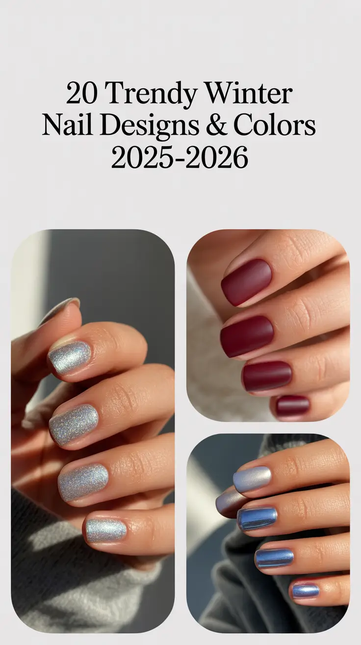 Trendy Winter Nail Designs & Colors 2025–2026: Classy, Cute & Chic Ideas for Every Mood