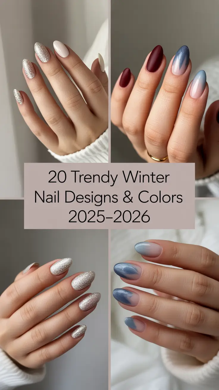 Trendy Winter Nail Designs & Colors 2025–2026: Classy, Cute & Chic Ideas for Every Mood