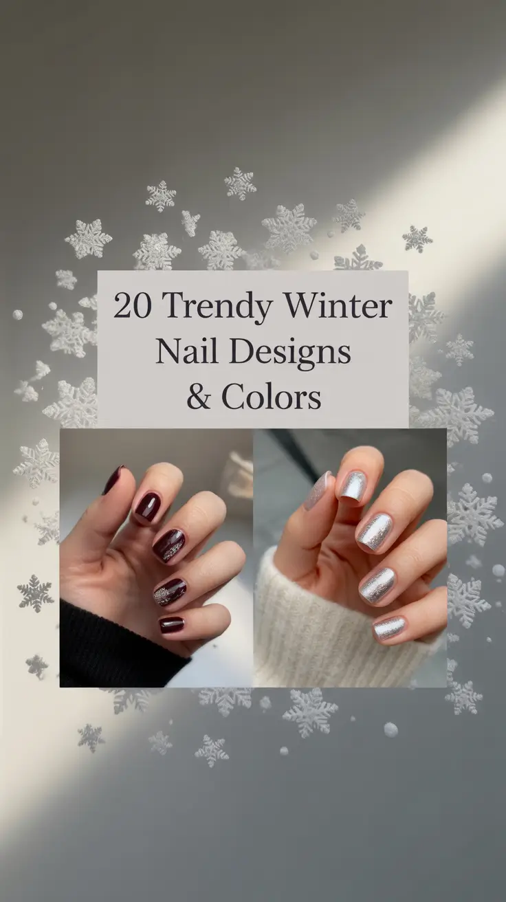 Trendy Winter Nail Designs & Colors 2025–2026: Classy, Cute & Chic Ideas for Every Mood