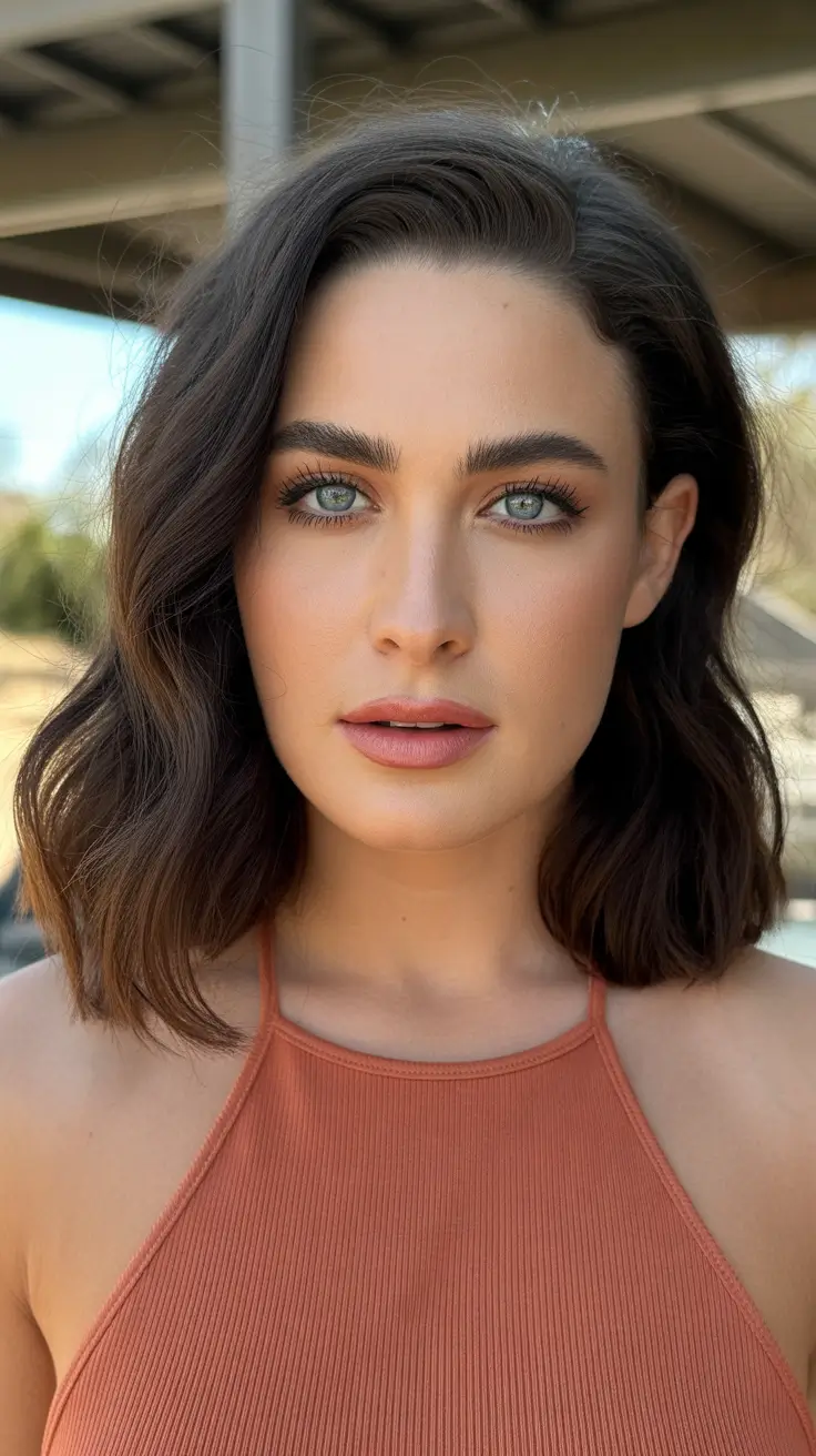 dark winter hair colors brunette short cut