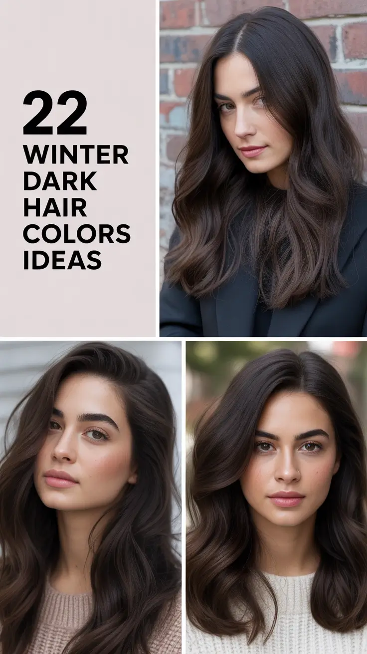 Winter 2025–2026: Dark Hair Colors Ideas for Brunettes, Balayage & More