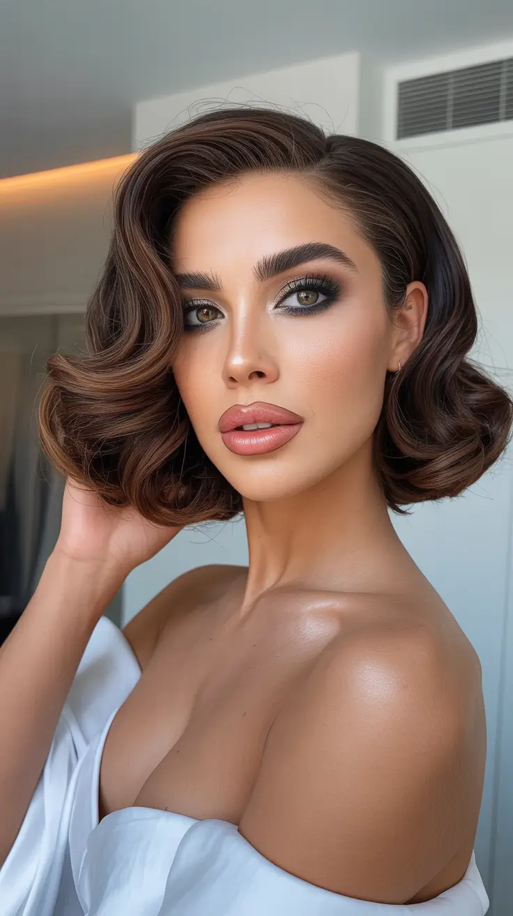 winter hairstyles for black women short Vintage Gloss Waves