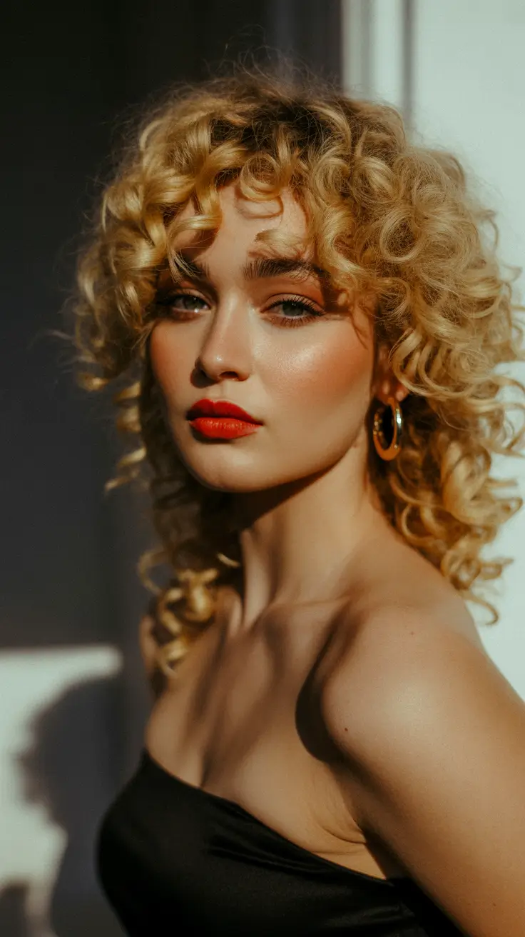 winter haircuts and colors Golden Spiral Curls