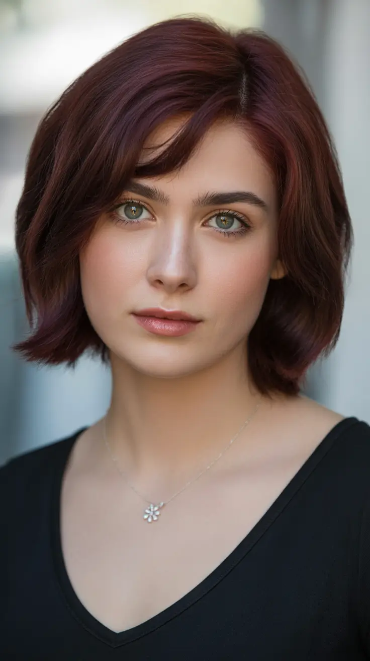 winter hair color short bob haircuts brown Classic Chestnut Bob
