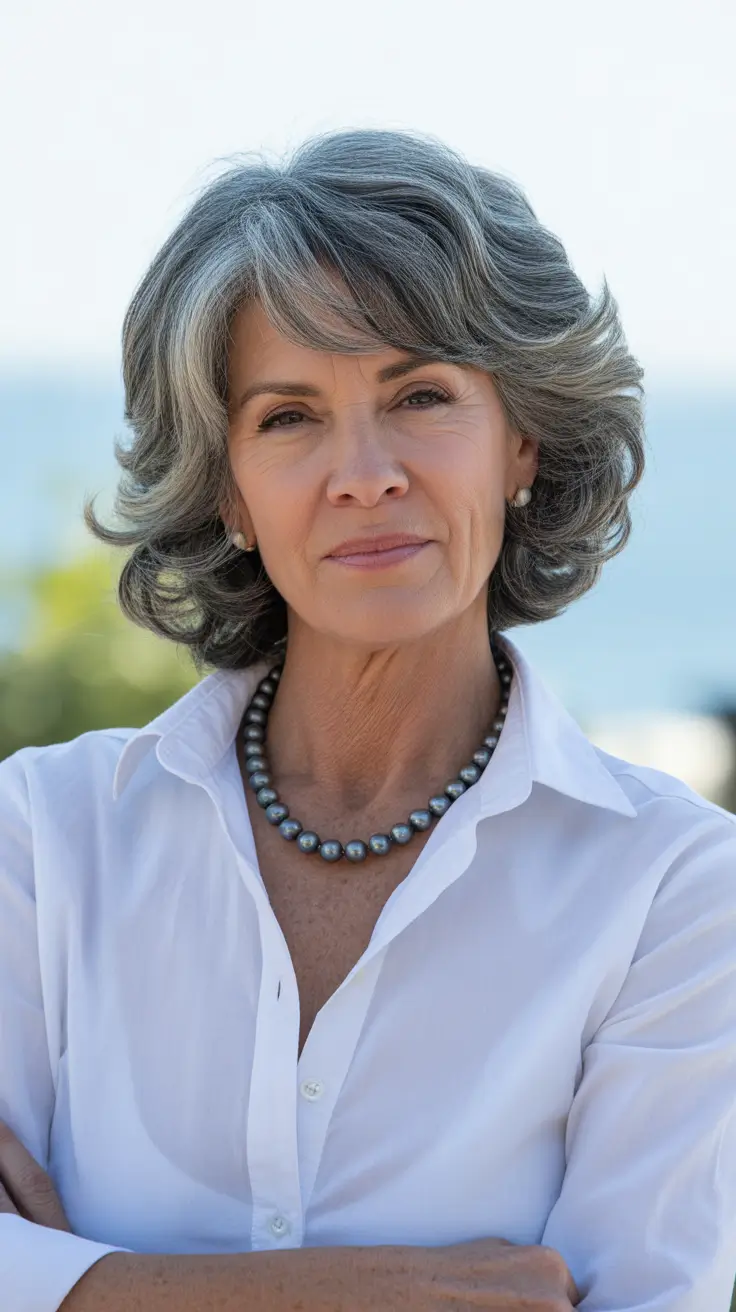 haircuts-women-over-50-thick-hair-Silver-Volume-and-Elegant-Shape
