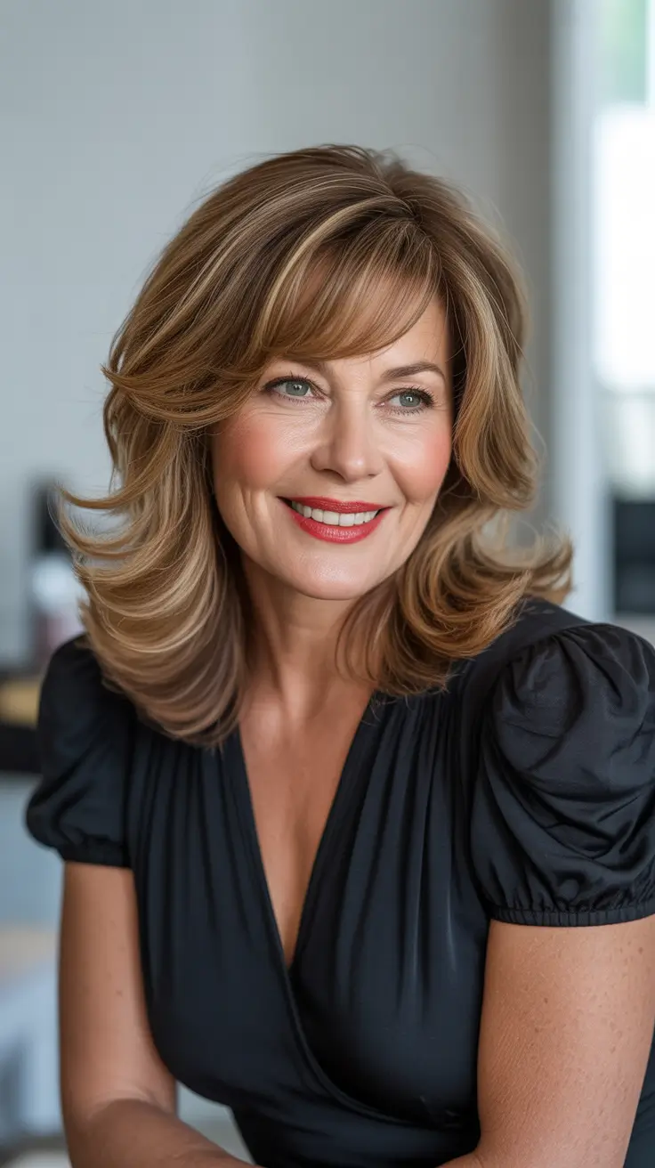 haircuts-women-over-50-medium-Feathered-Layers-and-Warm-Dimension