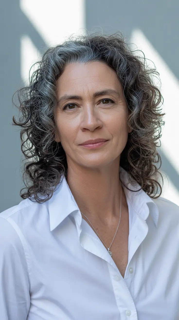 haircuts-women-over-50-thick-hair-Defined-Natural-Texture