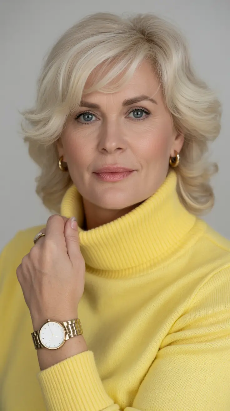 haircuts for women over 60 Platinum Volume Bob