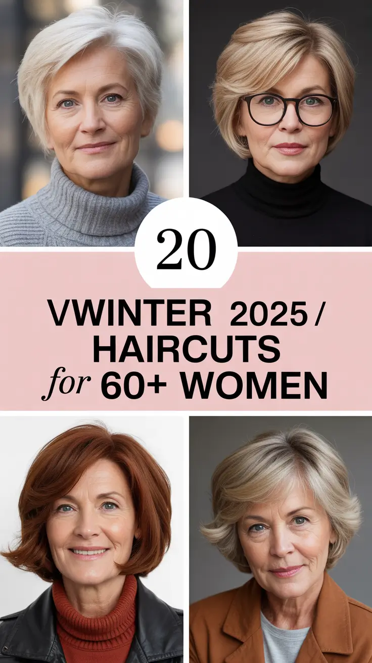 Winter 2025 / 2026 Haircuts for 60+ Women: The Best Modern Cuts, From Chic Bobs to Layered Shags