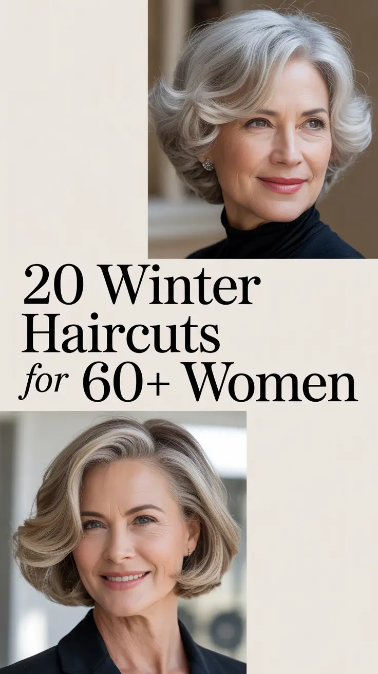 Winter 2025 / 2026 Haircuts for 60+ Women: The Best Modern Cuts, From Chic Bobs to Layered Shags
