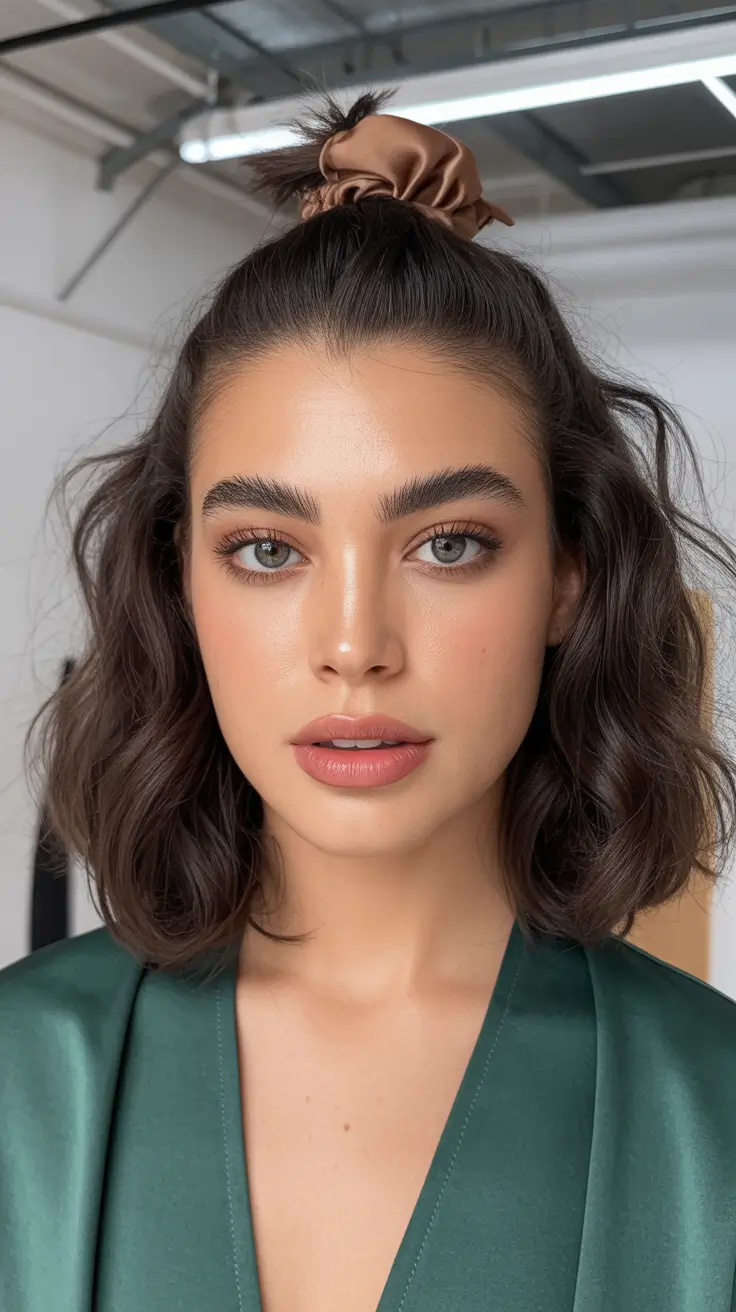 winter hairstyles half up 2026