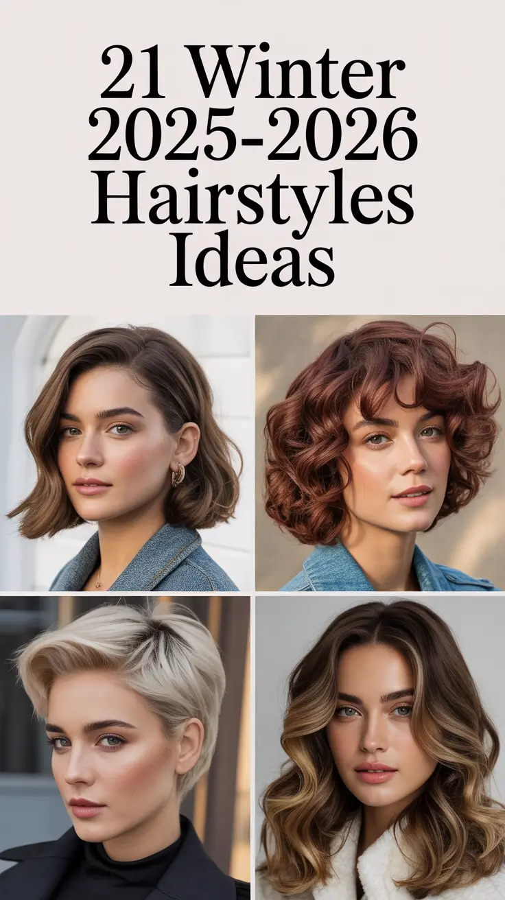 Winter 2025–2026 Hairstyles Ideas: Cozy, Cute & Elegant Looks for Every Hair Type