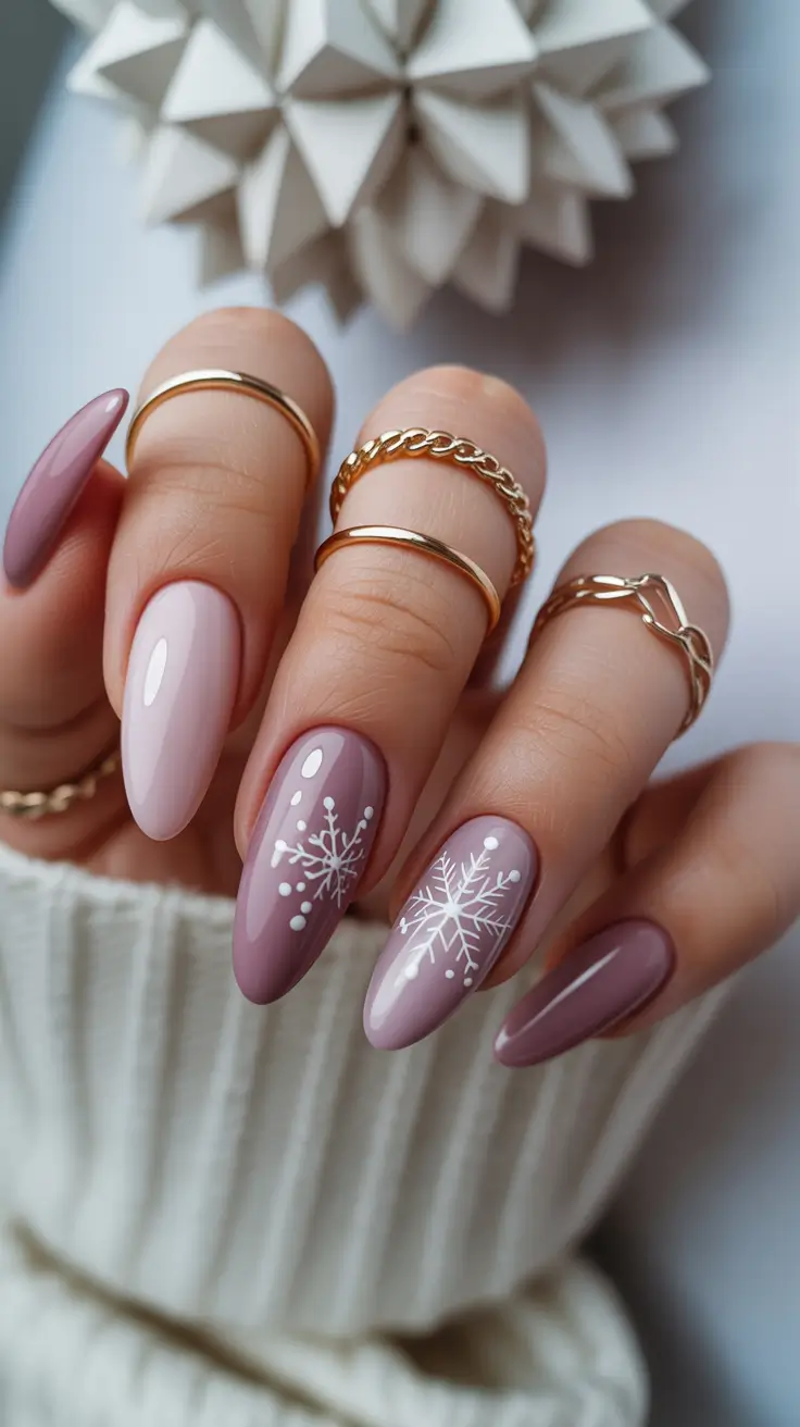 winter nails ideas 2025 Mulberry Glow