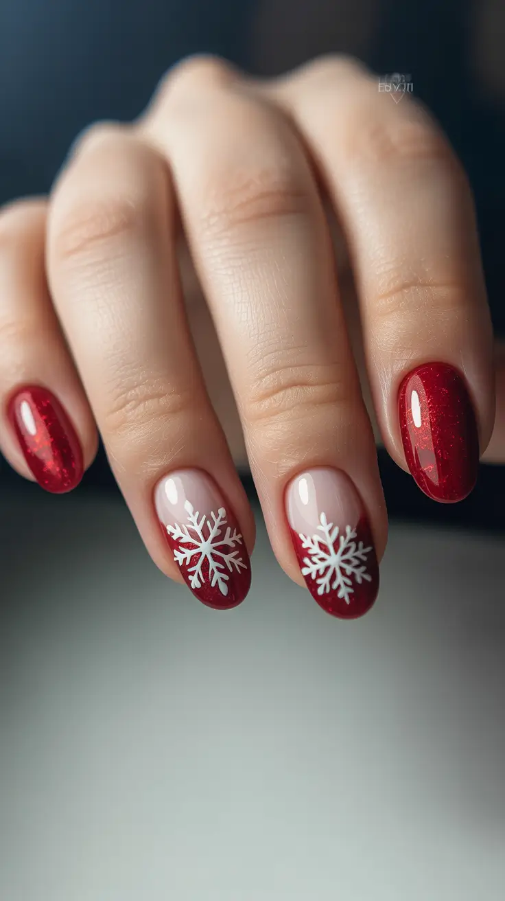 winter nails ideas 2025 Cranberry Charm