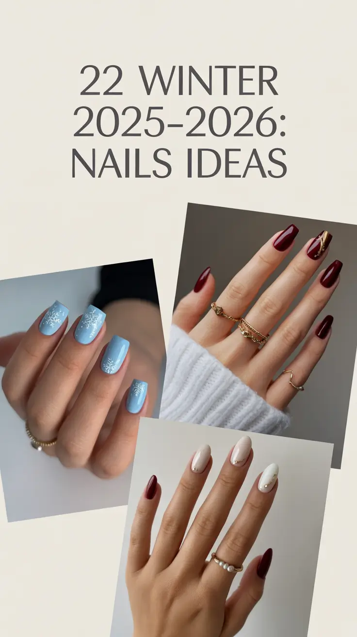 Winter 2025–2026: Nails Ideas — Elegant, Glitter & Classy Winter Nail Designs to Try This Season